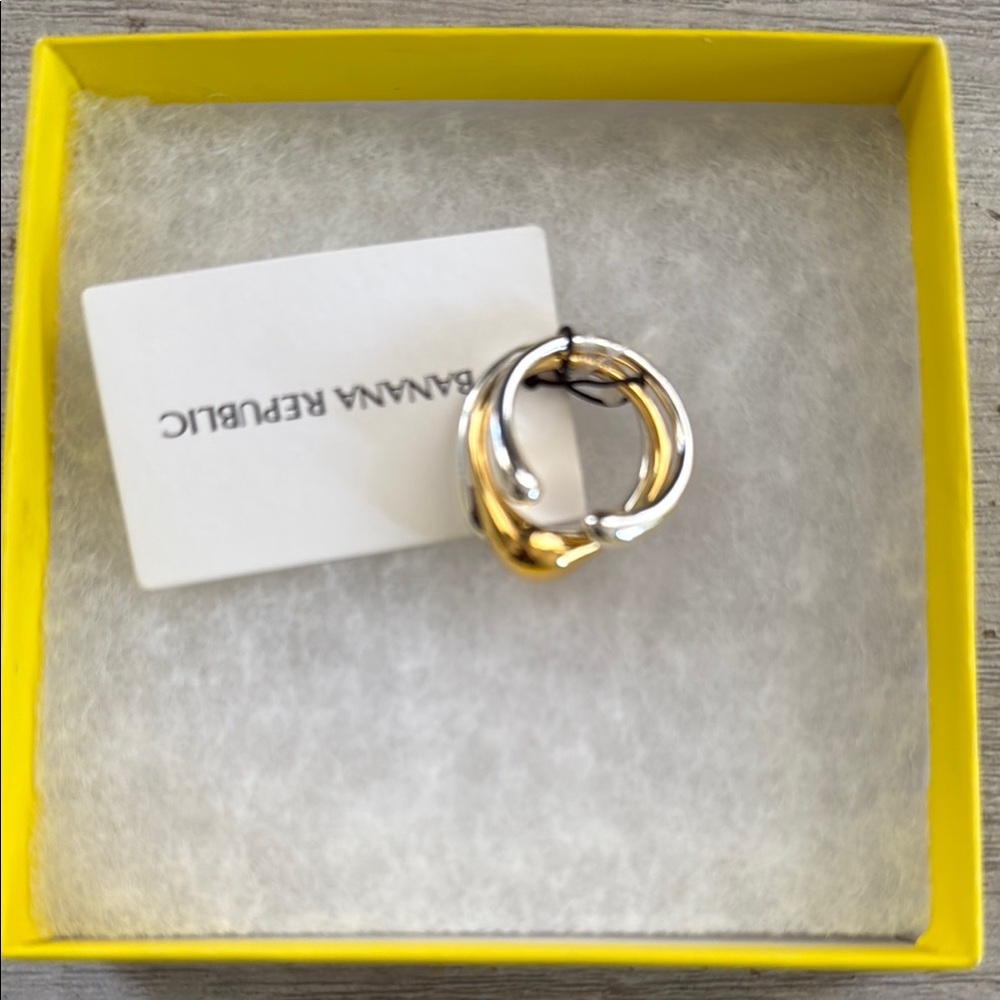 Banana Republic Gold & Silver Sculpted Ring